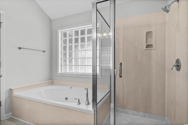 104 Ashton Cir, Myrtle Beach, SC 29588 - bathroom with a shower stall and a tub with jets