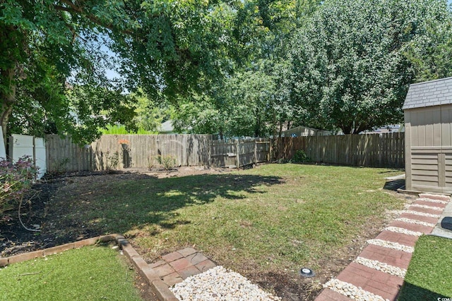 1007 Autumn Dr, Murrells Inlet, SC 29576 - fenced backyard with a shed