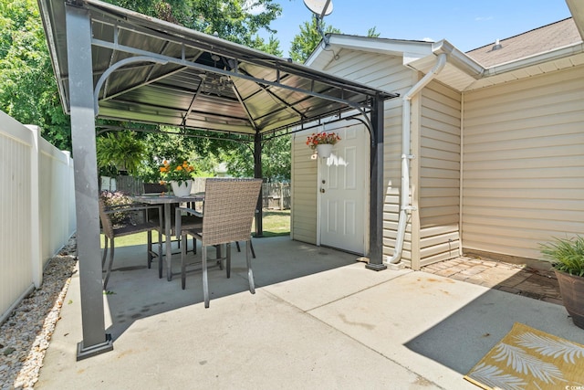 1007 Autumn Dr, Murrells Inlet, SC 29576 - fenced backyard featuring a patio, outdoor dining area, and a gazebo