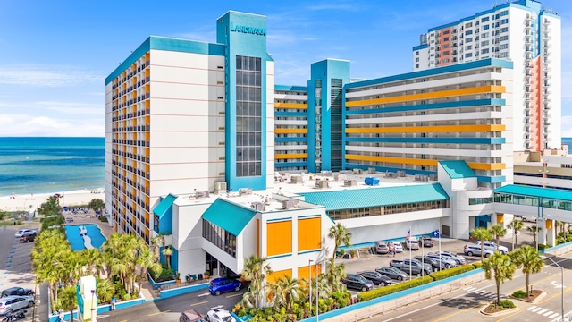 1501 S Ocean Blvd Unit 639, Myrtle Beach, SC 29577 - view of property with uncovered parking and a water view