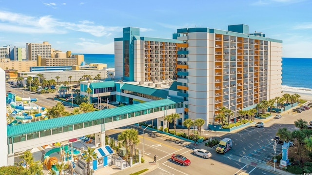 1501 S Ocean Blvd Unit 639, Myrtle Beach, SC 29577 - view of apartment building / complex with a water view and a view of city