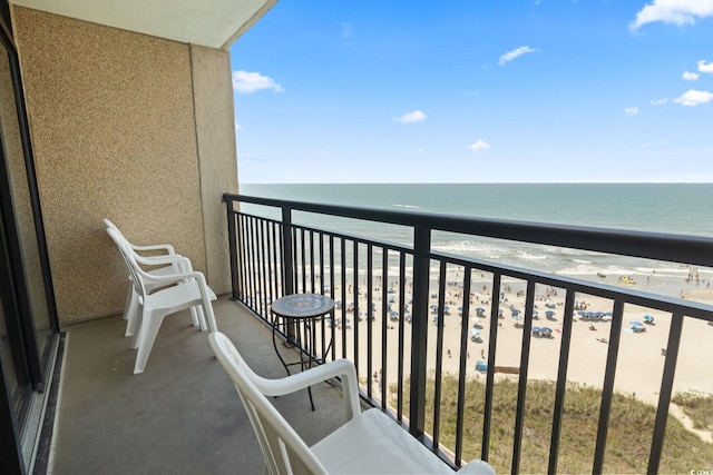 4800 S Ocean Blvd Unit 1008, North Myrtle Beach, SC 29582 - balcony with view of water and beach