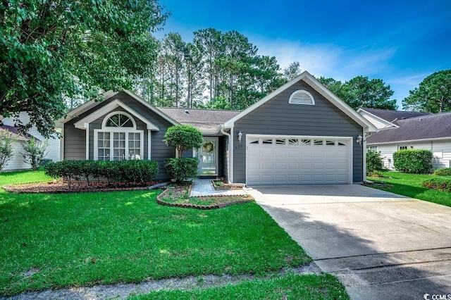 220 Gateway Dr, Little River, SC 29566 - ranch-style home featuring a garage, a front lawn, and driveway
