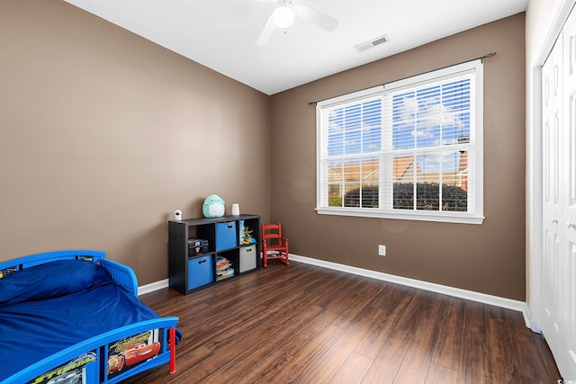 755 Wintercreeper Dr, Longs, SC 29568 - bedroom featuring wood finished floors and ceiling fan