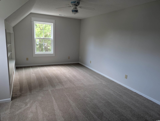 4719 National Dr, Myrtle Beach, SC 29579 - additional living space with carpet, ceiling fan, and lofted ceiling