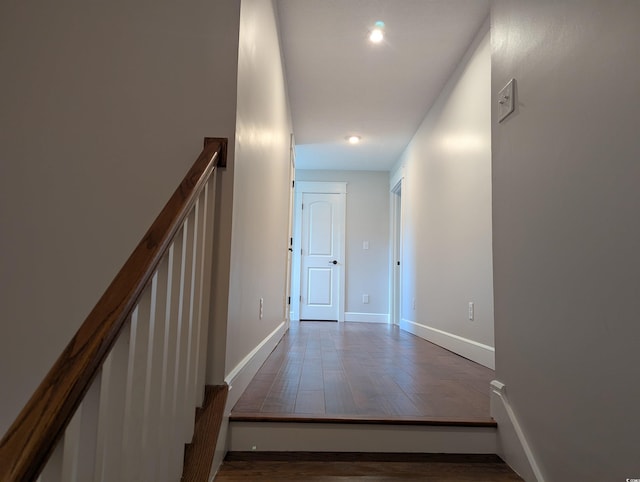 4719 National Dr, Myrtle Beach, SC 29579 - hall featuring wood finished floors and baseboards