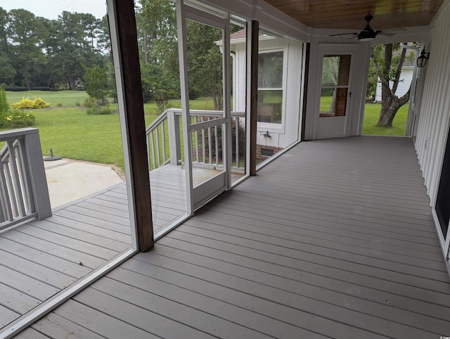 4719 National Dr, Myrtle Beach, SC 29579 - unfurnished sunroom with ceiling fan
