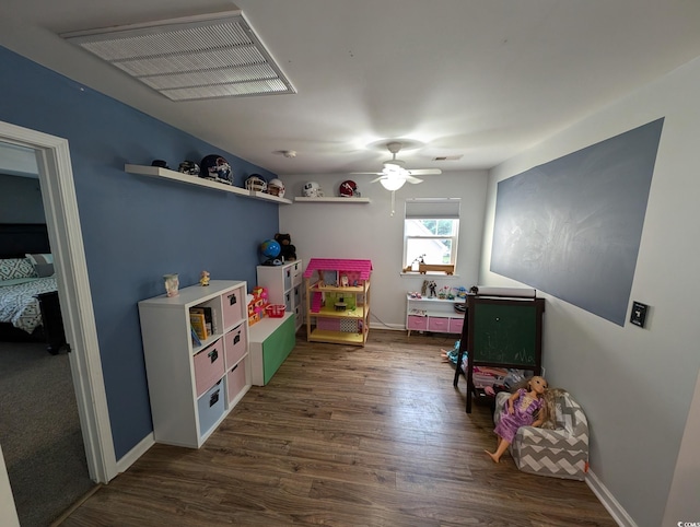 236 Haley Brooke Dr, Conway, SC 29526 - game room with dark wood-type flooring and a ceiling fan