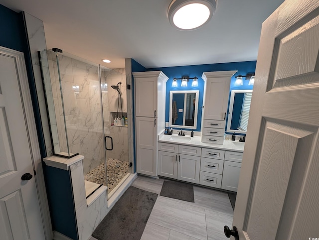 236 Haley Brooke Dr, Conway, SC 29526 - full bath featuring a stall shower and double vanity