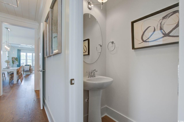 1627 Sayebrook Pkwy, Myrtle Beach, SC 29588 - bathroom with wood finished floors and a sink