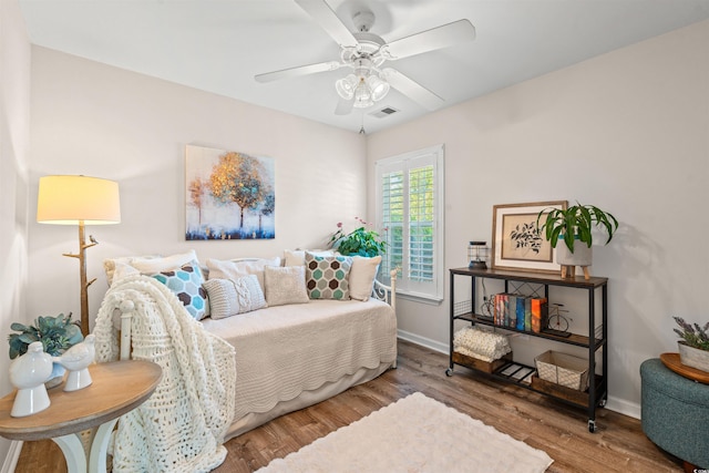 312 Caldera Ct, Murrells Inlet, SC 29576 - living room with ceiling fan and wood finished floors