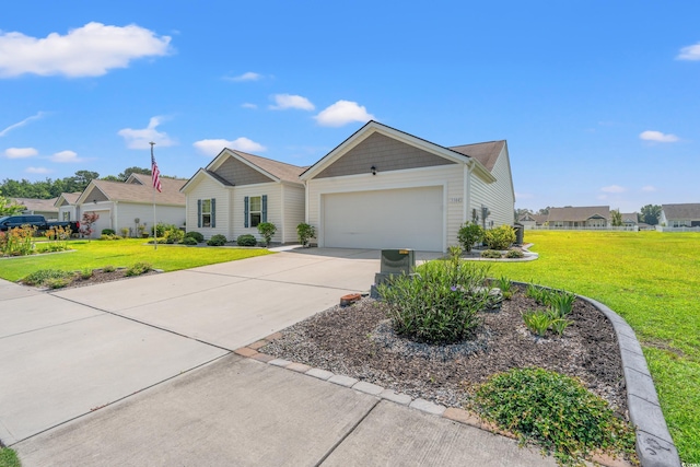 1108 Donald St, Conway, SC 29527 - single story home with a front lawn, a garage, and driveway