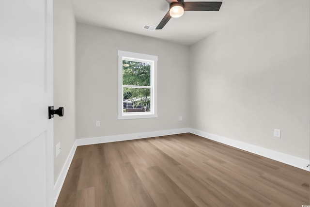 4329 Landing Rd, Little River, SC 29566 - spare room with ceiling fan and wood finished floors