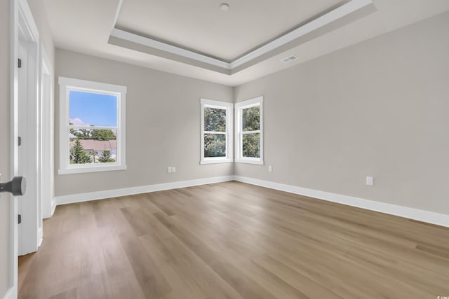 4329 Landing Rd, Little River, SC 29566 - spare room with wood finished floors and a tray ceiling