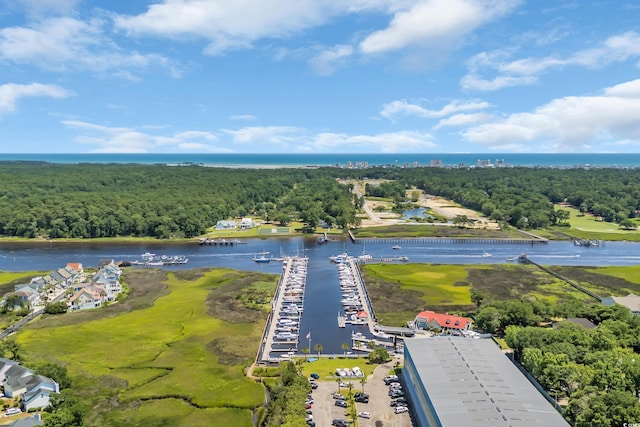 4329 Landing Rd, Little River, SC 29566 - drone / aerial view of a nearby body of water and a golf club