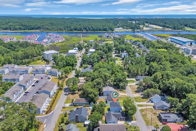 4329 Landing Rd, Little River, SC 29566 - aerial view of a large body of water and a forest