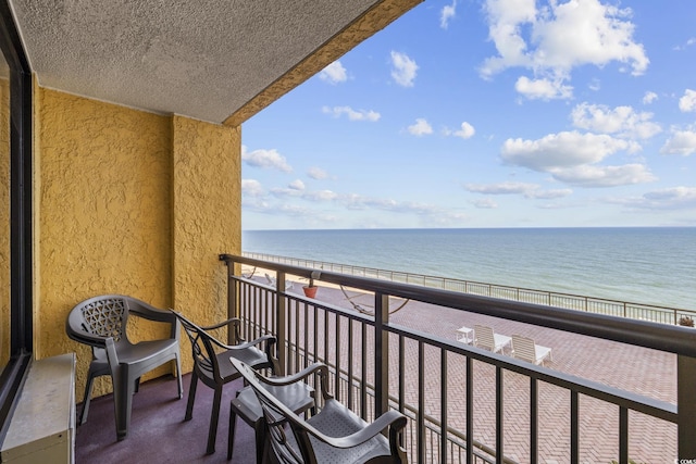 6900 N Ocean Blvd Unit 834, Myrtle Beach, SC 29572 - balcony featuring view of water and beach