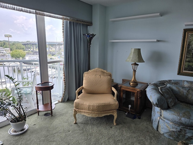 2100 Sea Mountain Hwy Unit 520, North Myrtle Beach, SC 29582 - sitting room with carpet flooring and healthy amount of natural light