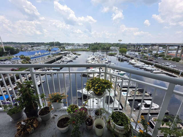 2100 Sea Mountain Hwy Unit 520, North Myrtle Beach, SC 29582 - balcony with view of marina and a water view