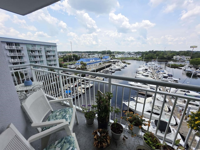 2100 Sea Mountain Hwy Unit 520, North Myrtle Beach, SC 29582 - balcony with view of marina and a water view
