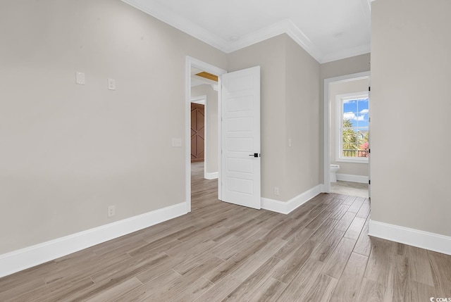 1112 Whispering Winds Dr, Myrtle Beach, SC 29579 - spare room with light wood-style flooring and ornamental molding