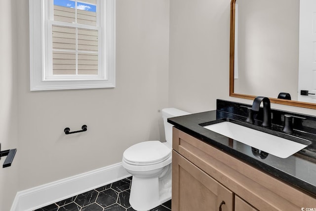 1112 Whispering Winds Dr, Myrtle Beach, SC 29579 - half bath featuring vanity and tile patterned floors