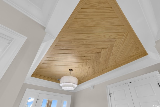 1112 Whispering Winds Dr, Myrtle Beach, SC 29579 - detailed view of crown molding and a tray ceiling