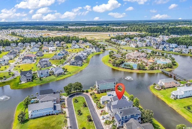 1112 Whispering Winds Dr, Myrtle Beach, SC 29579 - aerial view of residential area with a large body of water
