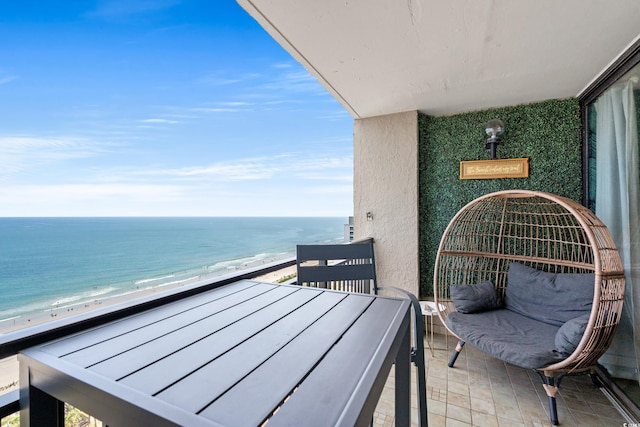5523 N Ocean Blvd Unit 2006, Myrtle Beach, SC 29577 - balcony with view of water and beach
