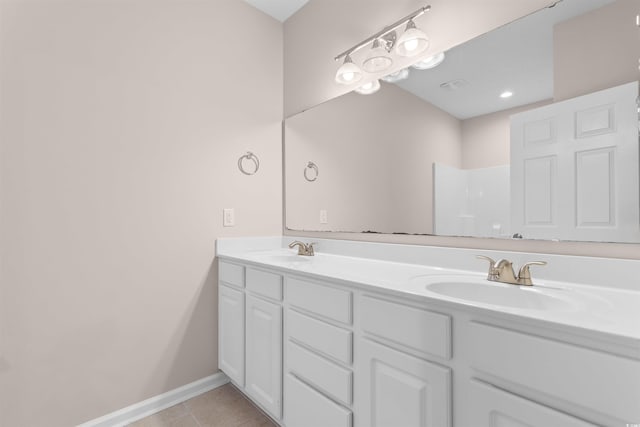 5870 Longwood Dr Unit 201, Murrells Inlet, SC 29576 - full bath featuring double vanity, tile patterned flooring, and a shower