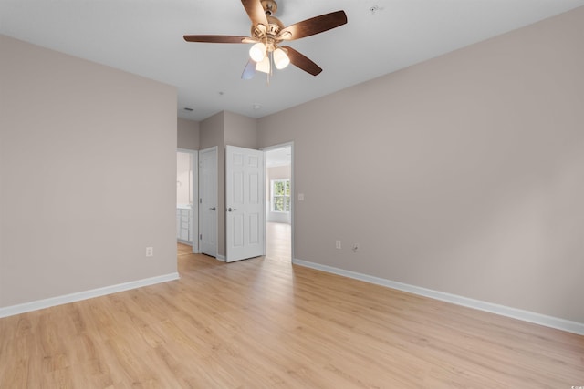 5870 Longwood Dr Unit 201, Murrells Inlet, SC 29576 - unfurnished room with light wood-style floors, a ceiling fan, and fire sprinkler in ceiling