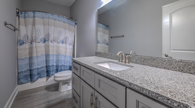 520 Oak Pond Ct, Conway, SC 29526 - bathroom with vanity and shower / tub combo with curtain