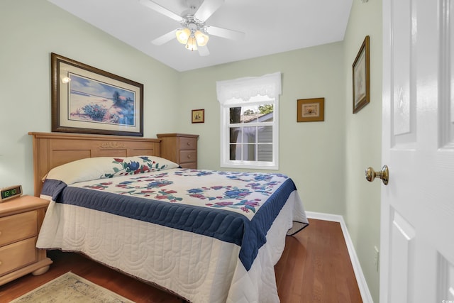 6001-Q21 S Kings Hwy, Myrtle Beach, SC 29575 - bedroom featuring wood finished floors and ceiling fan