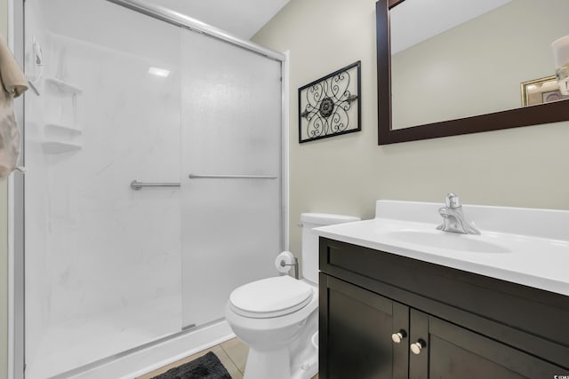 6001-Q21 S Kings Hwy, Myrtle Beach, SC 29575 - bathroom featuring vanity, a shower stall, and tile patterned floors