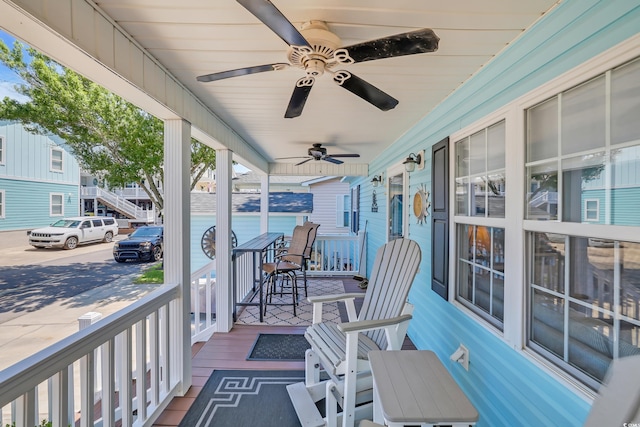 6001-Q21 S Kings Hwy, Myrtle Beach, SC 29575 - porch featuring a ceiling fan