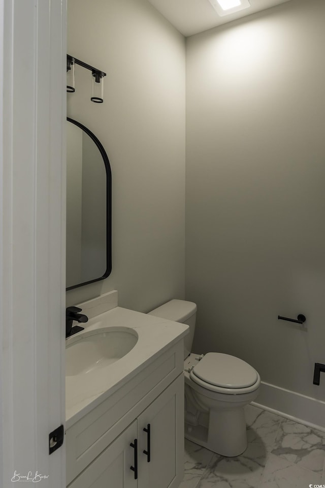 287 W Palms Dr, Myrtle Beach, SC 29579 - half bathroom with marble look tiles and vanity