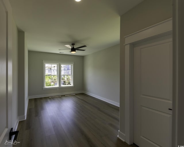 287 W Palms Dr, Myrtle Beach, SC 29579 - empty room featuring a ceiling fan and dark wood-type flooring