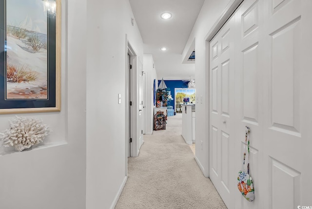 4400 Turtle Ln Unit 2-D, Little River, SC 29566 - hallway with light carpet and recessed lighting