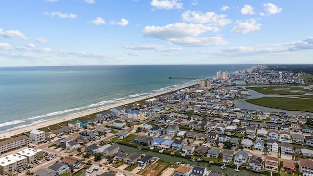 302 46th Ave N, North Myrtle Beach, SC 29582 - aerial view of property and surrounding area with waterfront with a beach