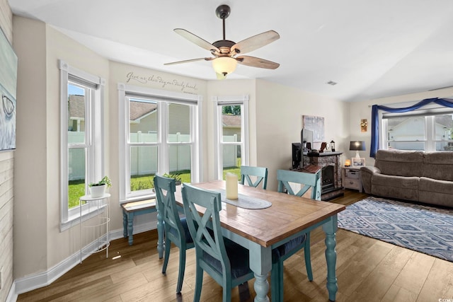 1644 Langley Dr, Longs, SC 29568 - dining room featuring wood finished floors and ceiling fan