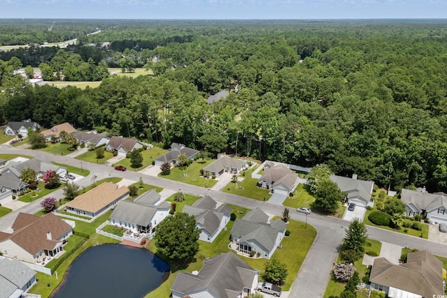 1644 Langley Dr, Longs, SC 29568 - aerial view of residential area with a heavily wooded area and a large body of water