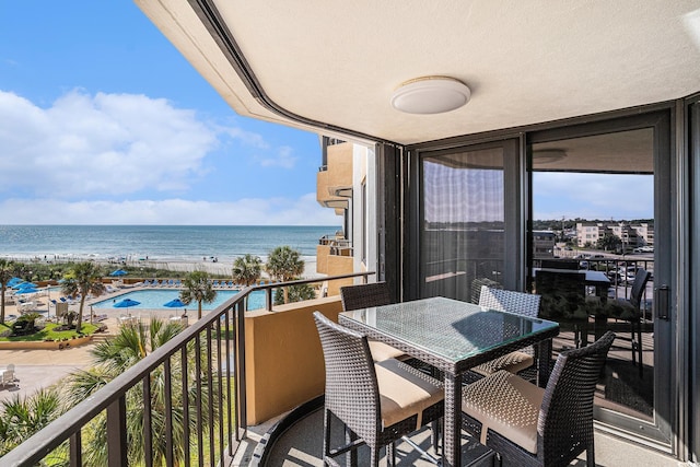 9650 Shore Dr Unit 209, Myrtle Beach, SC 29572 - balcony with a water view
