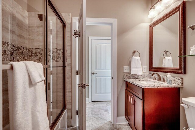 1733 24th Ave N, North Myrtle Beach, SC 29582 - bathroom with a shower with door and vanity
