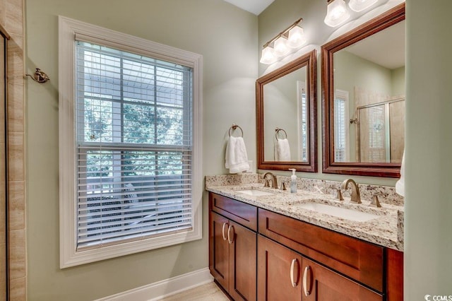 1733 24th Ave N, North Myrtle Beach, SC 29582 - full bath with tiled shower and double vanity