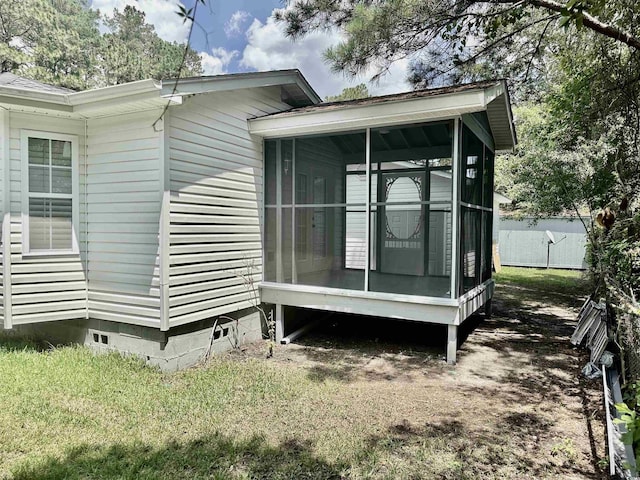 616 Mckinley Way, Conway, SC 29526 - view of home's exterior featuring a sunroom, crawl space, and a yard