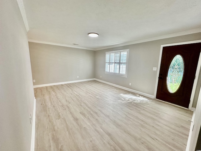 616 Mckinley Way, Conway, SC 29526 - entryway with crown molding and light wood-style flooring