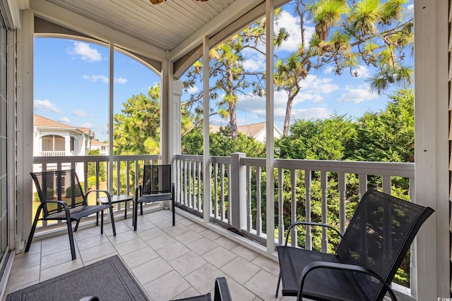 139 Avian Dr Unit 6-201, Pawleys Island, SC 29585 - sunroom featuring ceiling fan and lofted ceiling