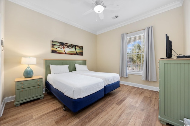 139 Avian Dr Unit 6-201, Pawleys Island, SC 29585 - bedroom featuring light wood finished floors, ornamental molding, and a ceiling fan