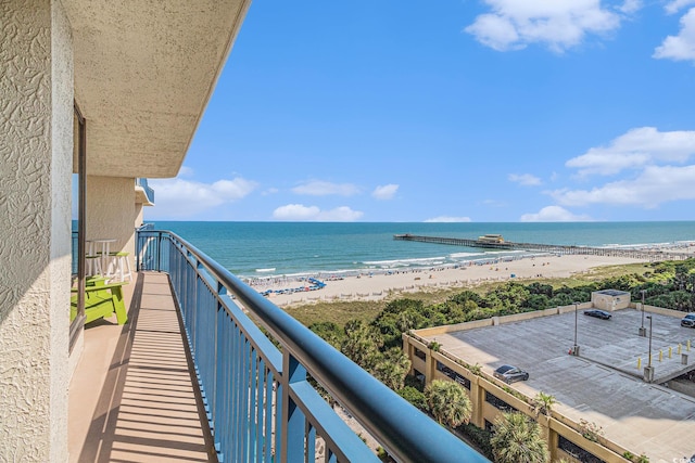 8560 Queensway Blvd Unit 706, Myrtle Beach, SC 29572 - balcony with view of water and beach