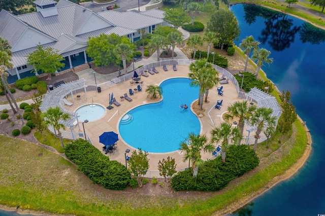 LOT142 Millbank Rd, Georgetown, SC 29440 - drone / aerial view of a pool area and a large body of water